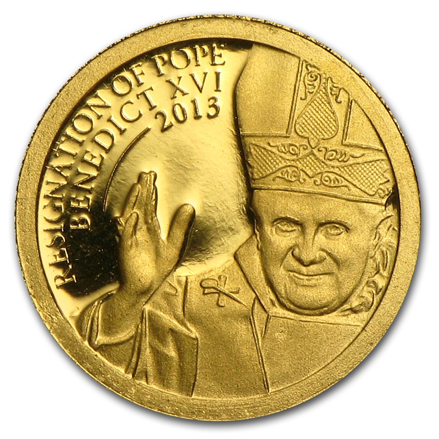 Buy 2013 Cook Islands Gold $1 Resignation of Pope Benedict XVI | APMEX