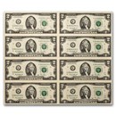 2013 (K-Dallas) $2 FRN CU (Fr#1940-K) 8 Note Uncut sheet