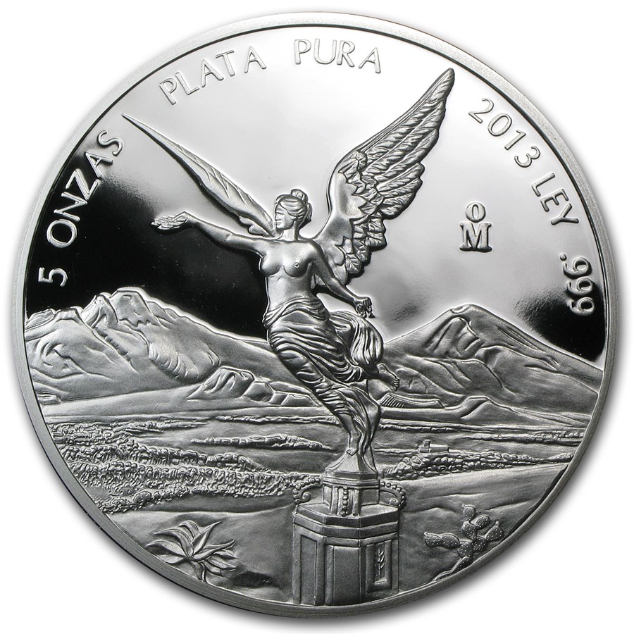 2013 Mexican 5 oz Silver Libertad Proof (In Capsule)