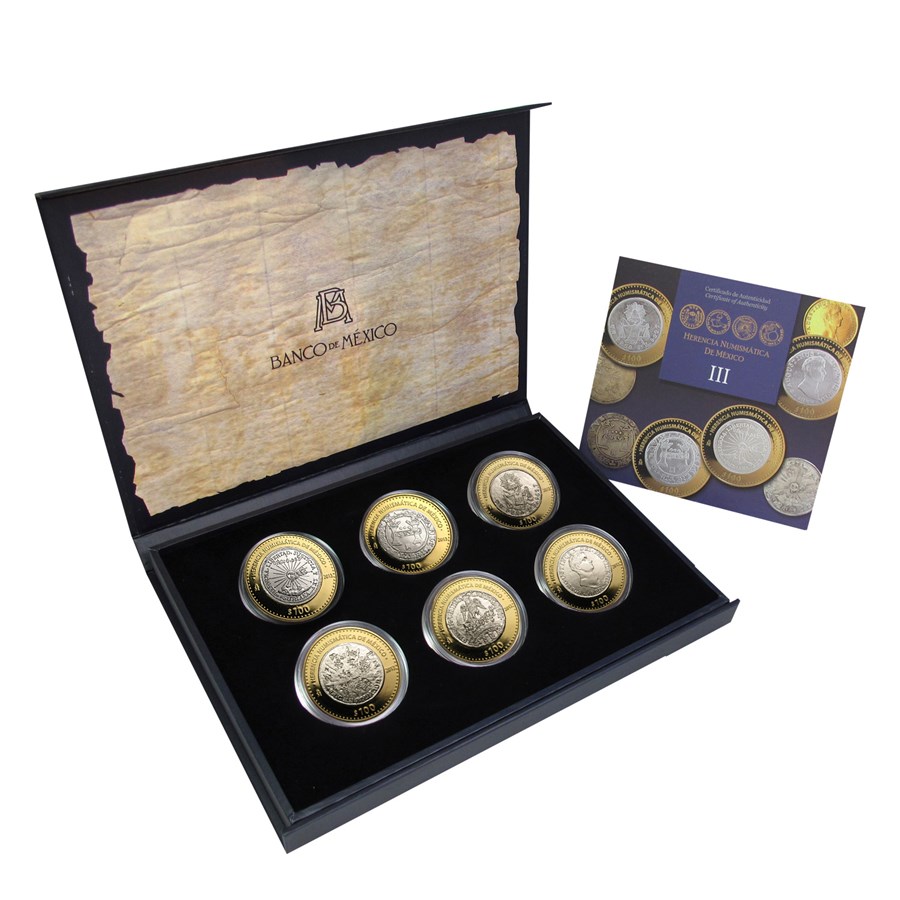 2013 Mexico 6-Coin Silver Numismatic Heritage Set (Series III)