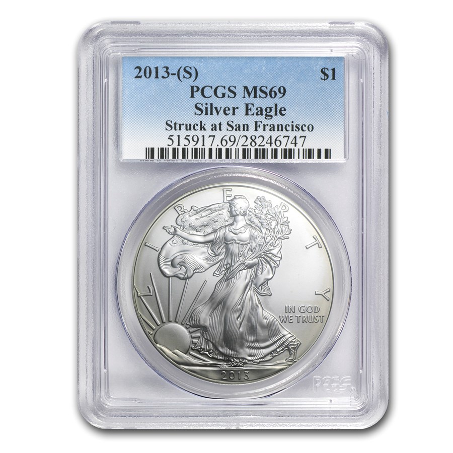 2013 (S) American Silver Eagle MS-69 PCGS