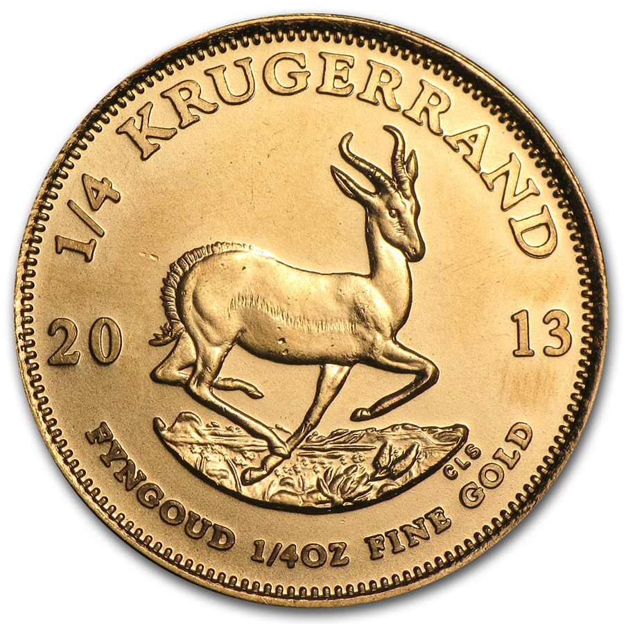 2013 South Africa 1/4 oz Gold Krugerrand BU