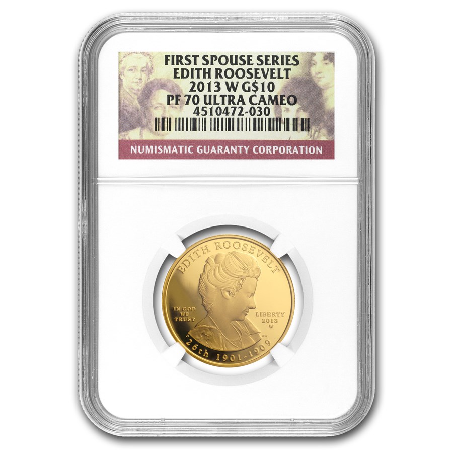 2013-W 1/2 oz Proof Gold Edith Roosevelt PF-70 NGC