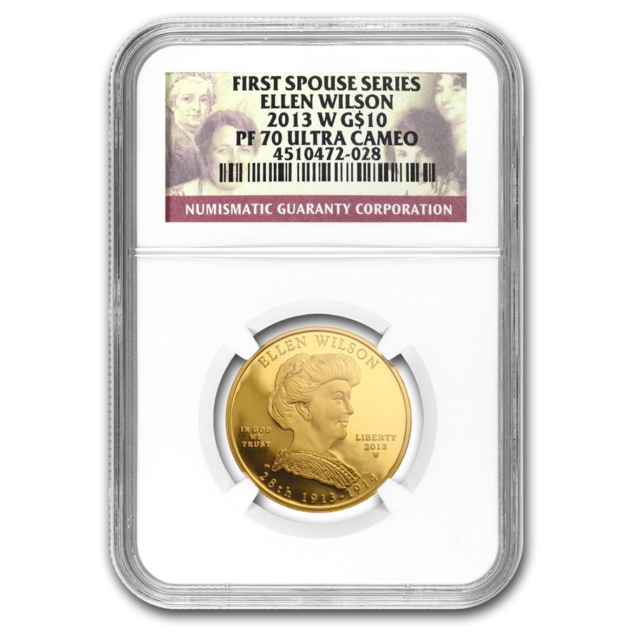 2013-W 1/2 oz Proof Gold Ellen Wilson PF-70 NGC