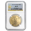 2013-W 1 oz Burnished Gold Eagle MS-70 NGC