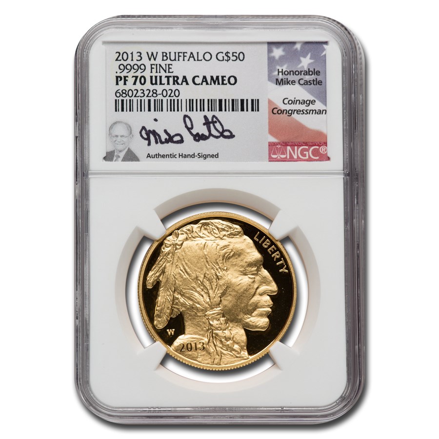 2013-W 1 oz Proof Gold Buffalo PF-70 NGC (Mike Castle)