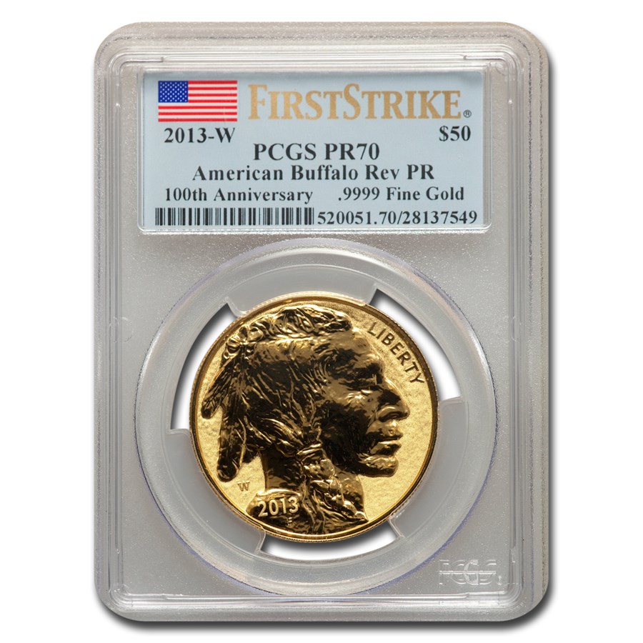 2013-W 1 oz Reverse Proof Gold Buffalo PR-70 PCGS (FirstStrike®)