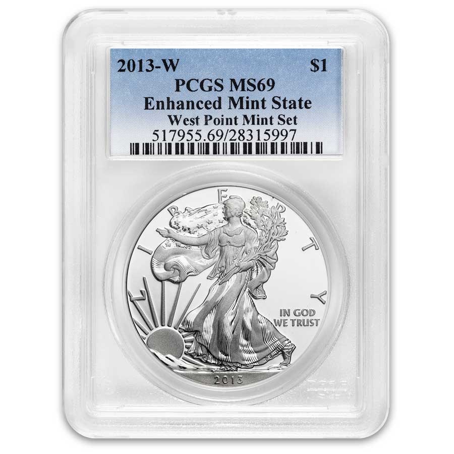 2013-W American Silver Eagle MS-69 PCGS (Enhanced Finish)