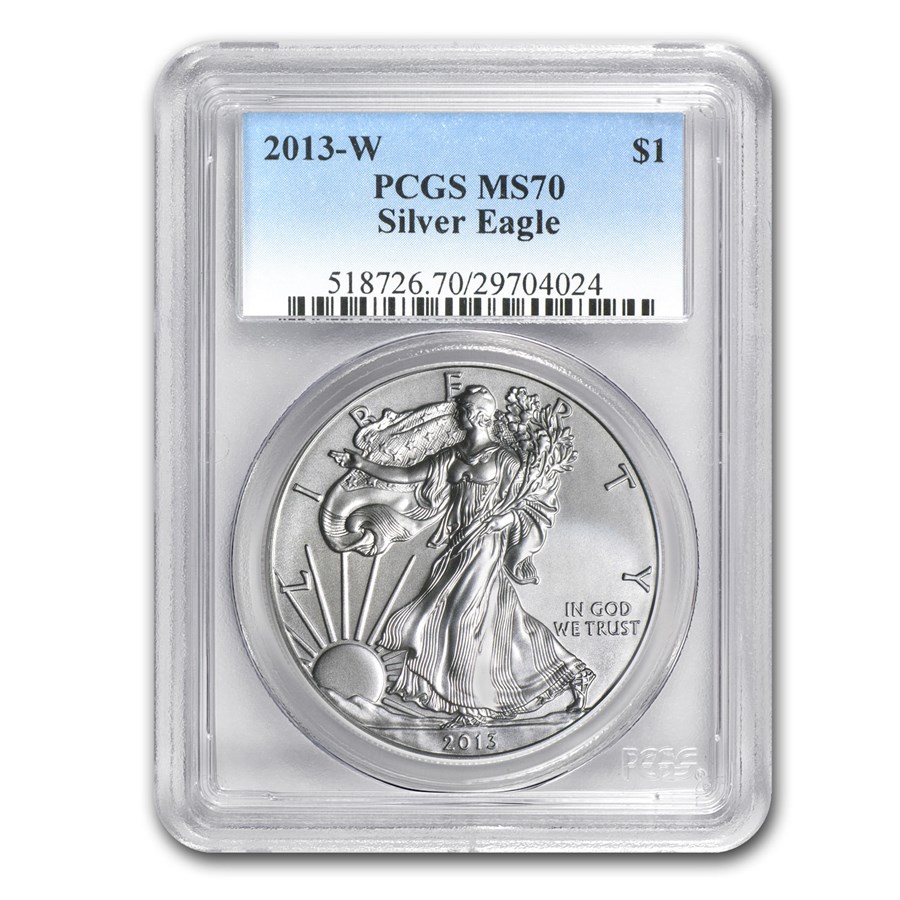 2013-W Burnished American Silver Eagle SP/MS-70 PCGS