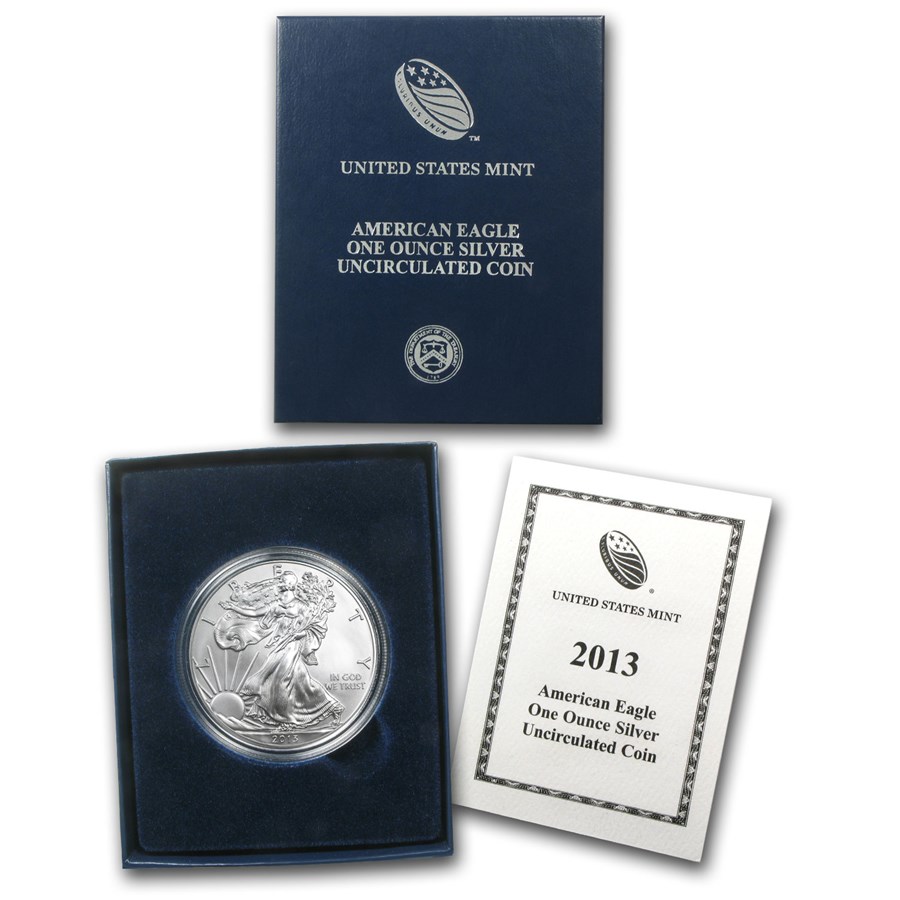 2013-W Burnished American Silver Eagle (w/Box & COA)