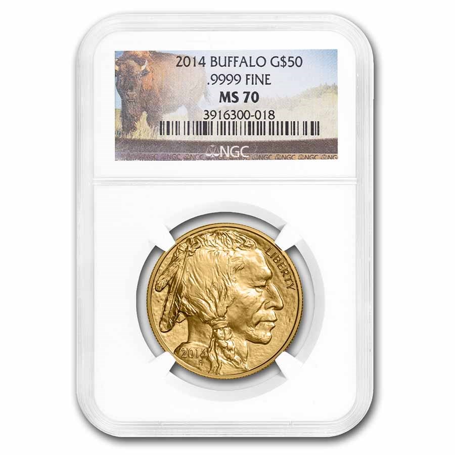 Buy 2014 1 oz Gold Buffalo MS-70 NGC (Buffalo Label) | APMEX