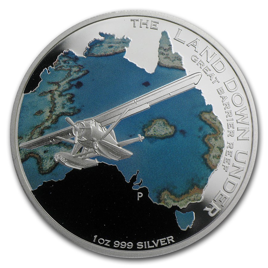 2014 AUS 1 oz Silver The Land Down Under Great Barrier Reef Proof