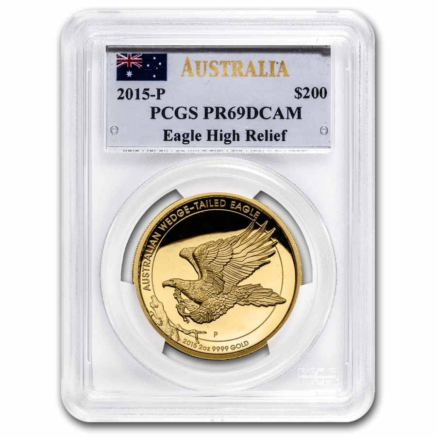 2014 AUS 2 oz Gold Wedge-Tailed Eagle PR-69 PCGS (HR, Mercanti)