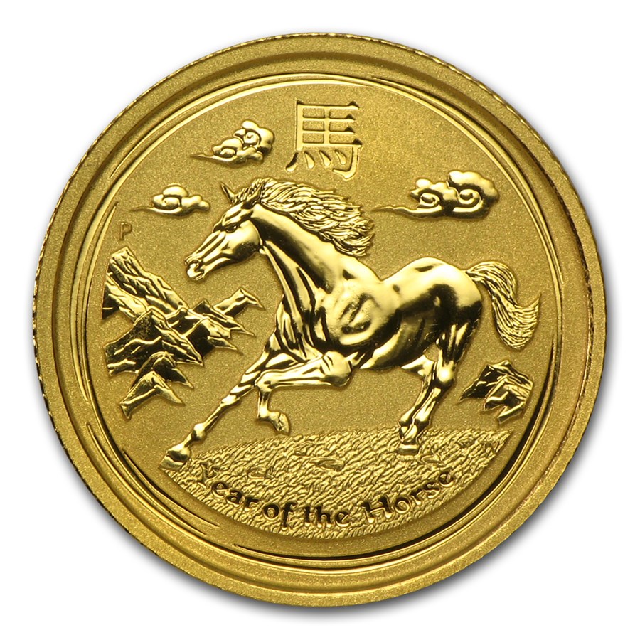 2014 Australia 1/10 oz Gold Lunar Horse BU (Series II)