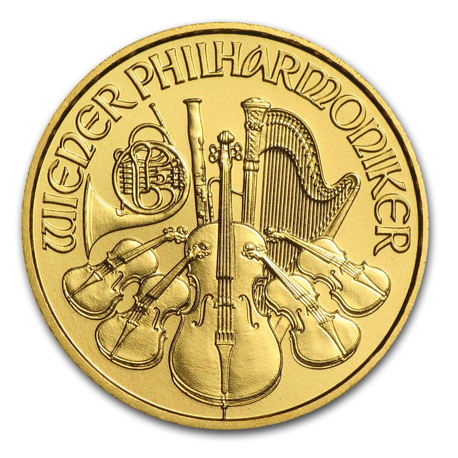 2014 Austria 1/10 oz Gold Philharmonic BU