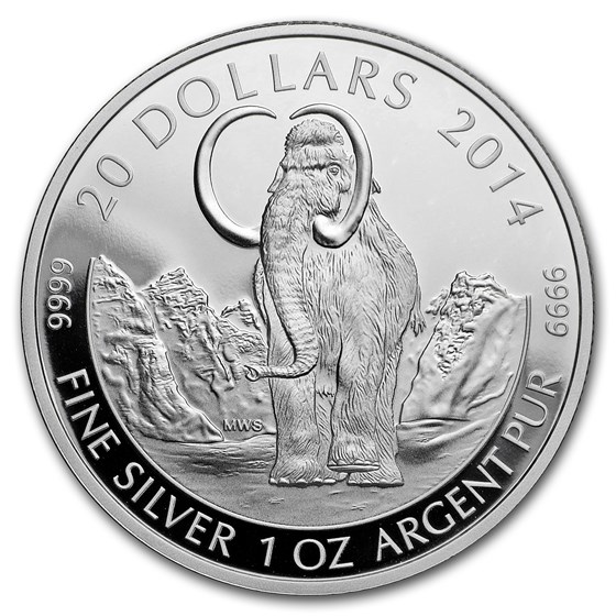 Buy 2014 Canada 1 oz Proof Silver $20 The Woolly Mammoth | APMEX