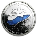 2014 Canada 1 oz Silver $20 The Great Lakes Lake Erie