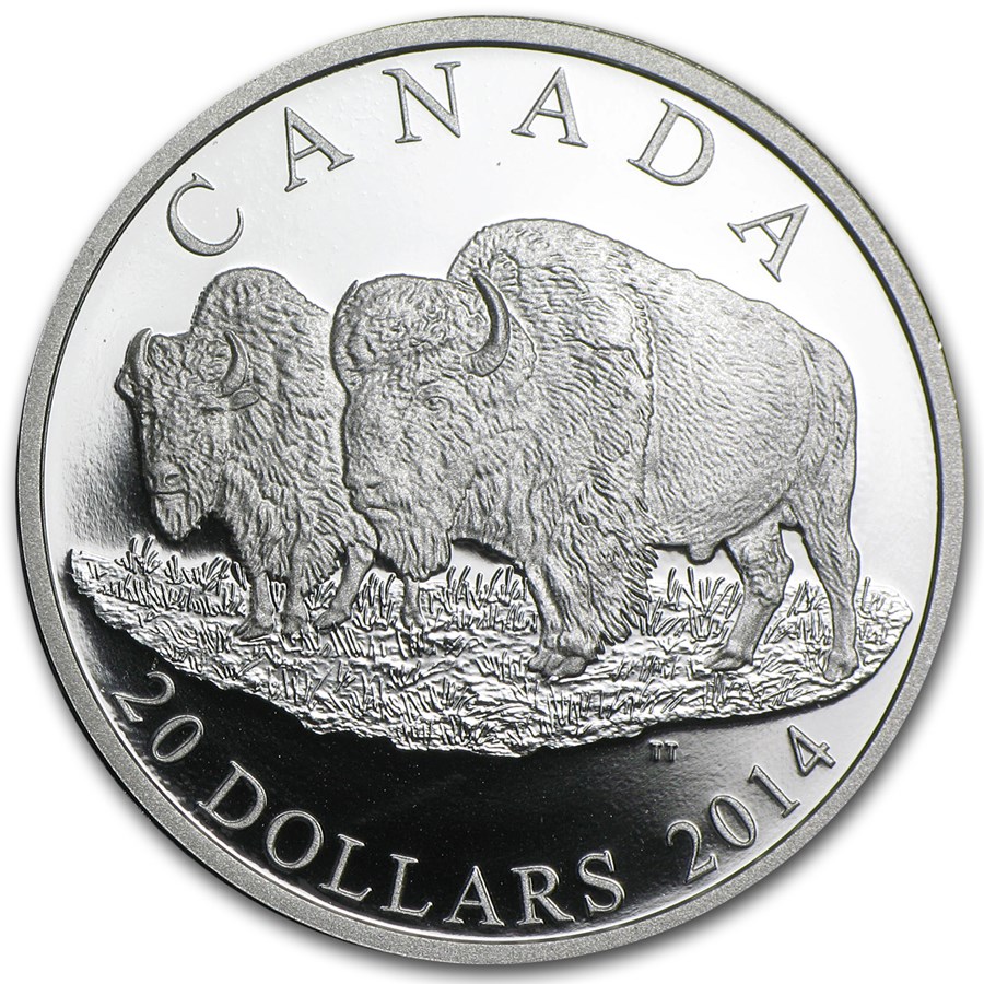 Buy 2014 Canada 1 oz Silver Bison The Bull & His Mate Proof | APMEX