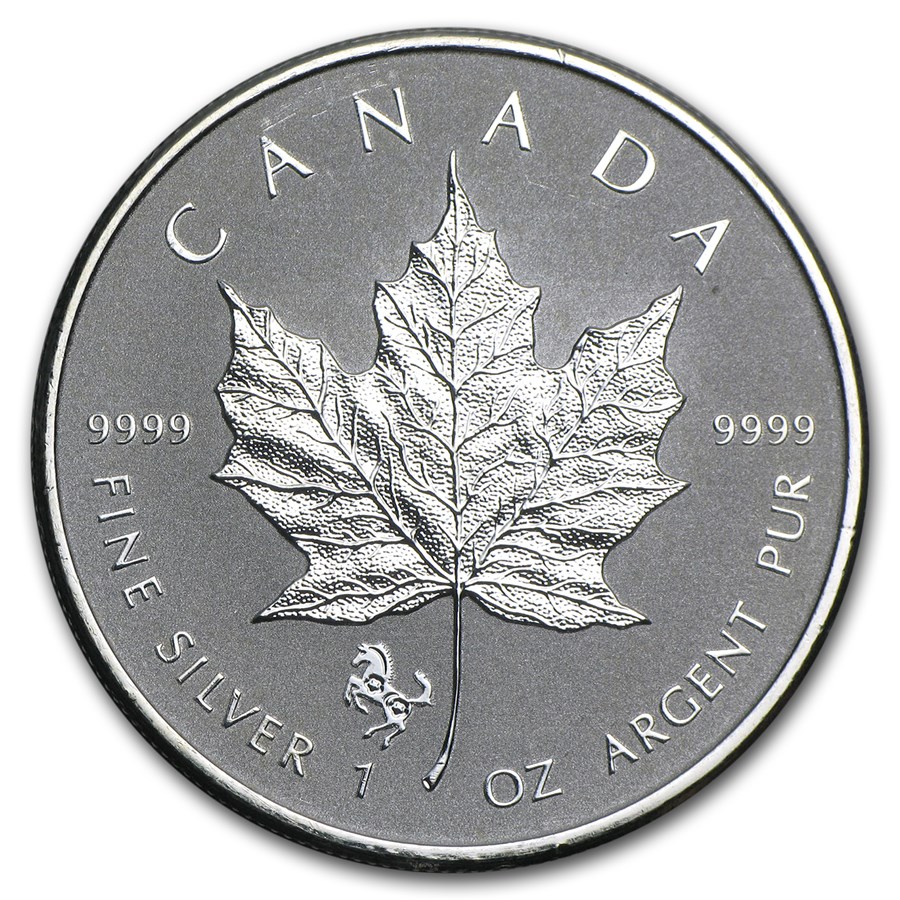 2014 Canada 1 oz Silver Maple Leaf Horse Privy (Abrasions)