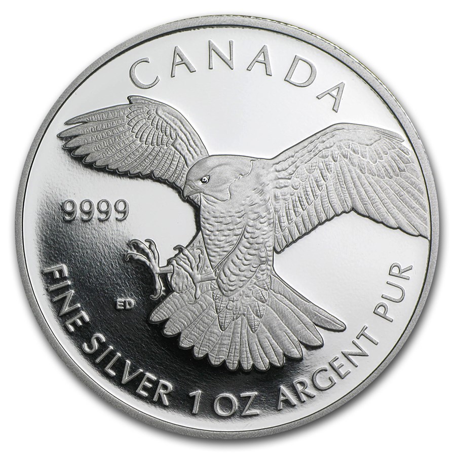 Buy 2014 Canada 1 Oz Silver Peregrine Falcon Proof (w Box & Coa) 