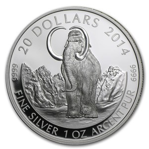 Buy 2014 Canada 1 oz Silver Prehistoric Animals Woolly Mammoth | APMEX