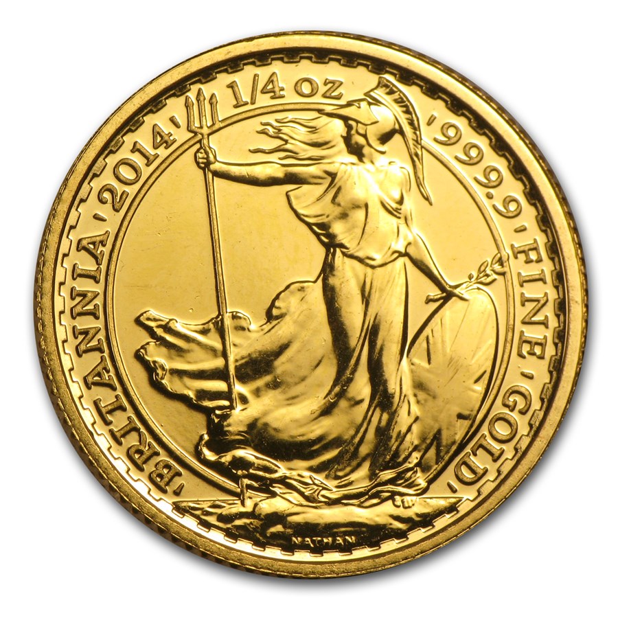 2014 Great Britain 1/4 oz Gold Britannia BU