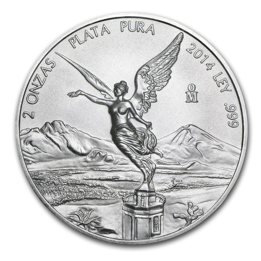 2014 Mexico 2 oz Silver Libertad BU