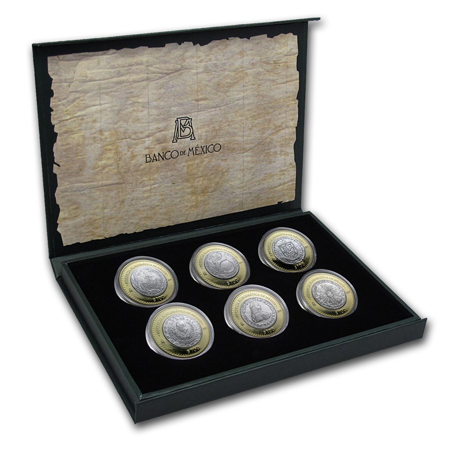 2014 Mexico 6-Coin Silver Numismatic Heritage Set (Series IV)