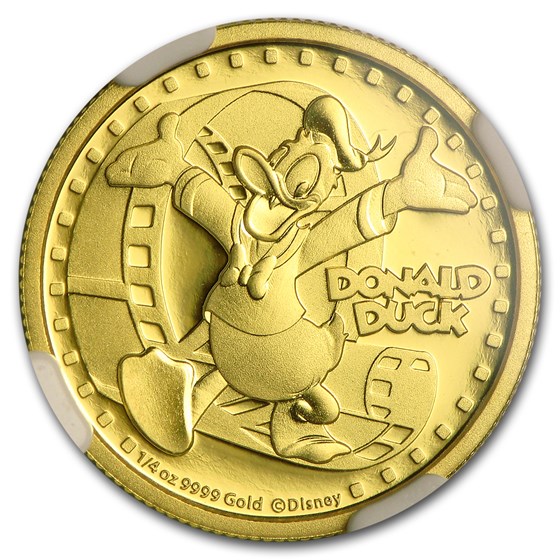 Buy 2014 Niue 1/4 oz Proof Gold $25 Disney Donald Duck PF-70 NGC | APMEX