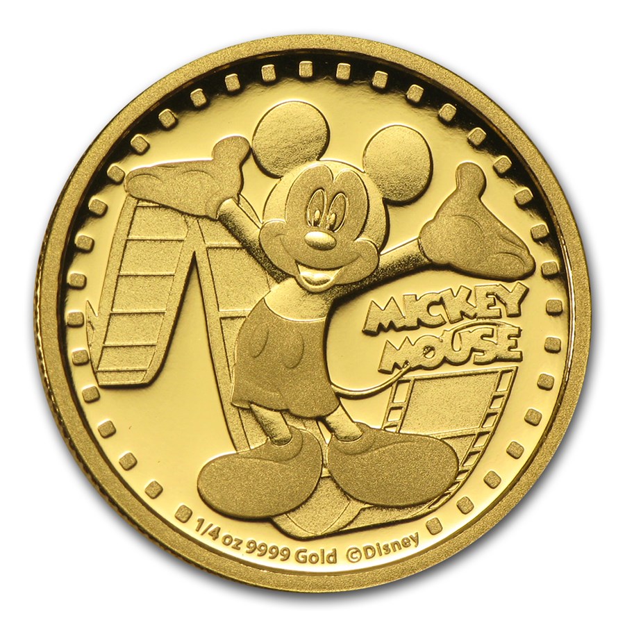 Buy 2014 Niue 1/4 oz Proof Gold $25 Disney Mickey Mouse | APMEX