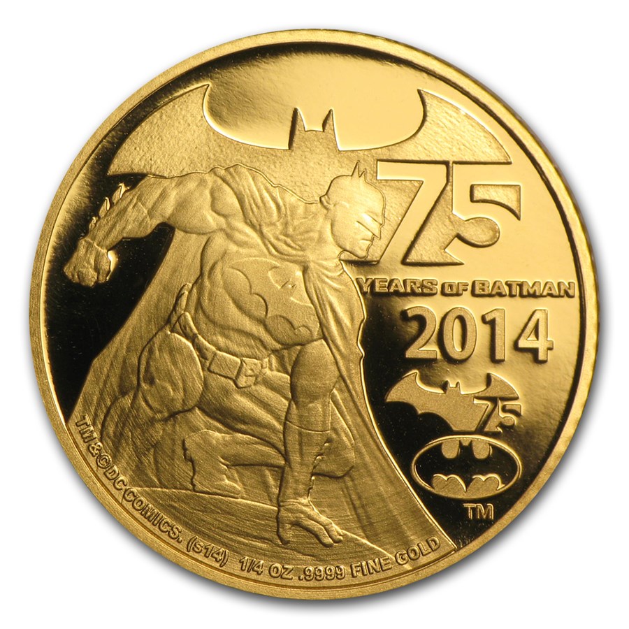 Buy 2014 Niue 1/4 oz Proof Gold 75 Years of Batman | APMEX