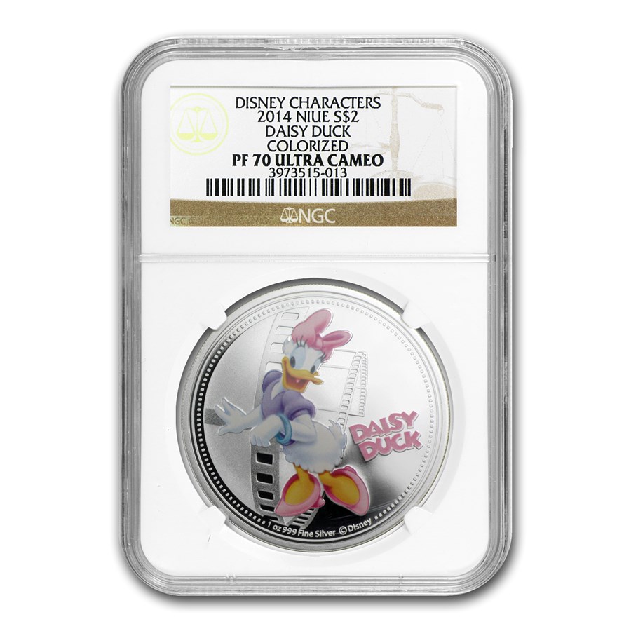 2014 Niue 1 oz Silver $2 Disney Daisy Duck PF-70 NGC UC