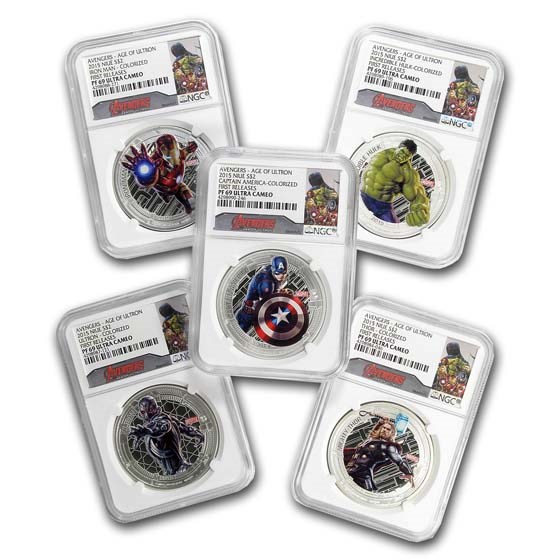 Buy 2014 Niue 5-Coin Silver The Avengers Proof Set PF-69 NGC | APMEX