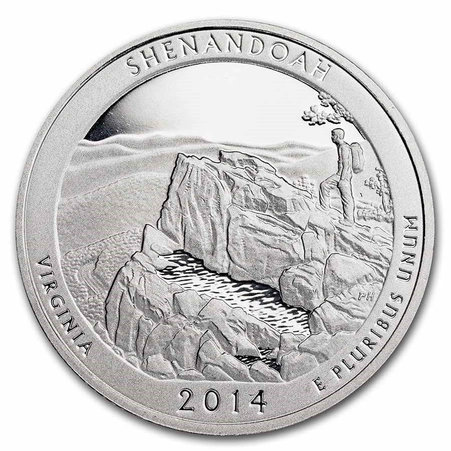 2014-S ATB Quarter Shenandoah National Park Proof (Silver)