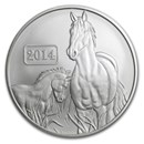 2014 Tokelau 1 oz Silver Lunar Series Year of the Horse BU