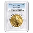 2014-W 1 oz Burnished Gold Eagle MS-70 PCGS