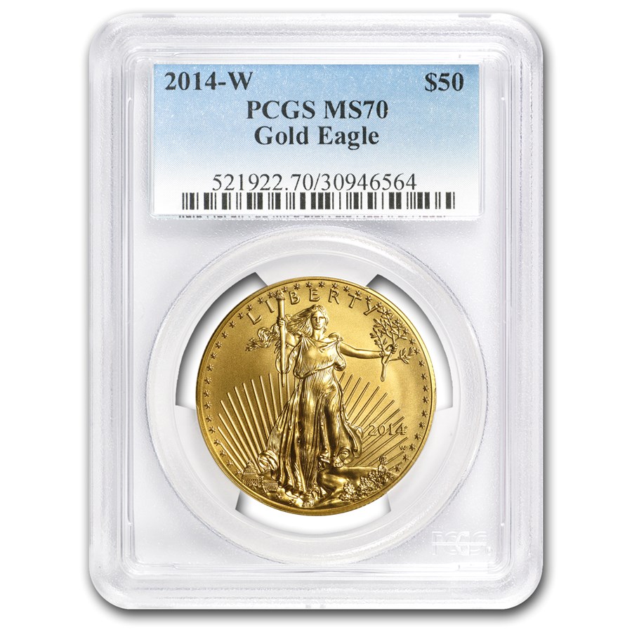 2014-W 1 oz Burnished Gold Eagle MS-70 PCGS