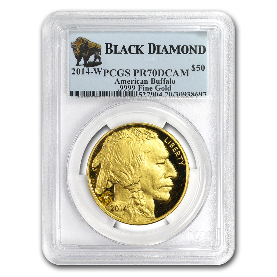 2014-W 1 oz Proof Gold Buffalo PR-70 PCGS (Black Diamond)