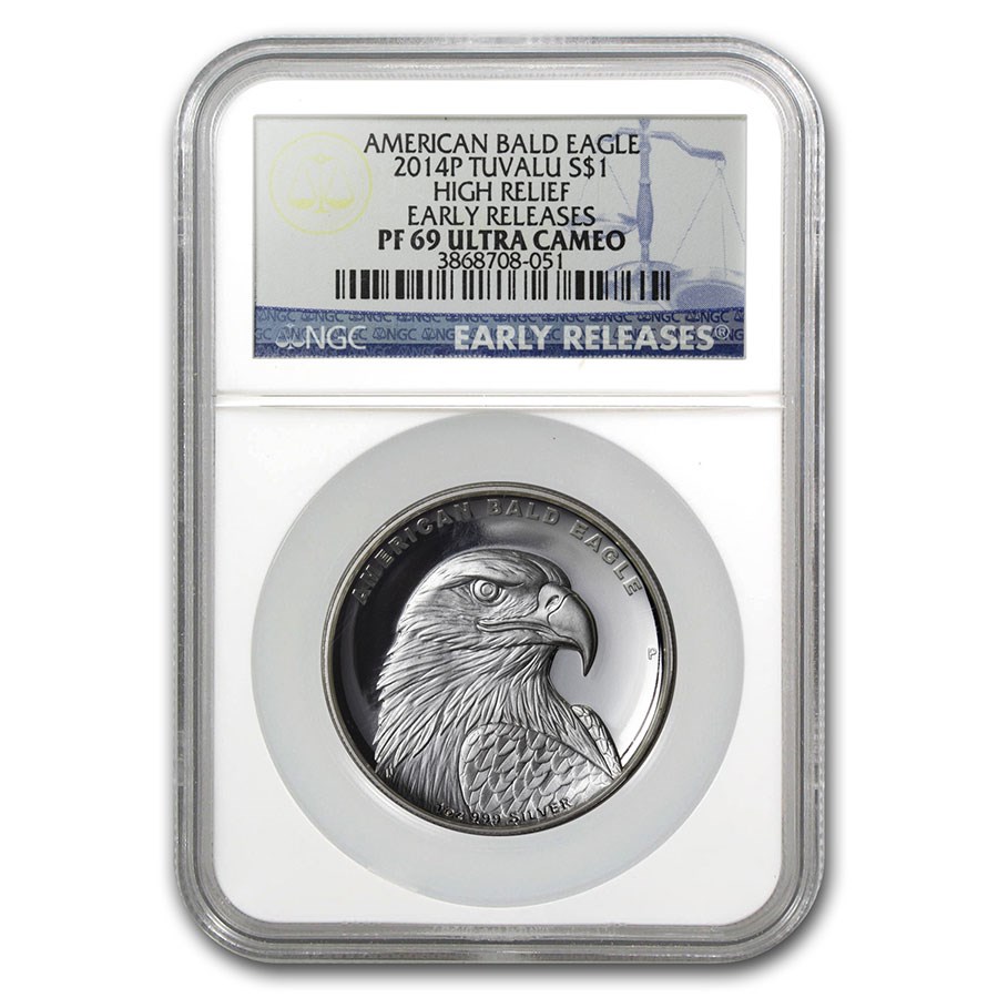 Buy 2014P Tuvalu 1 oz Silver Bald Eagle PR-69 NGC (HR, Early Release ...