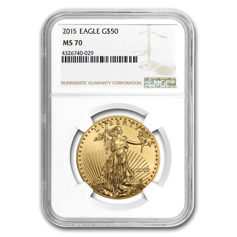 2015 1 oz American Gold Eagle MS-70 NGC