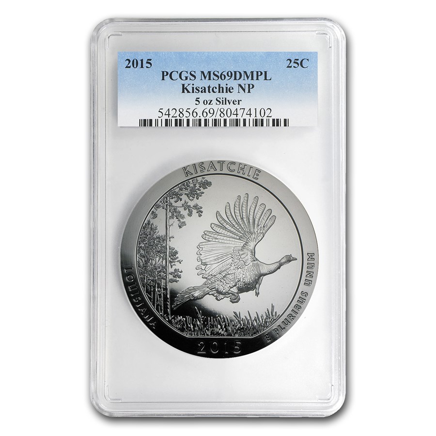 2015 5 oz Silver ATB Kisatchie MS-69 DMPL PCGS (FirstStrike®)