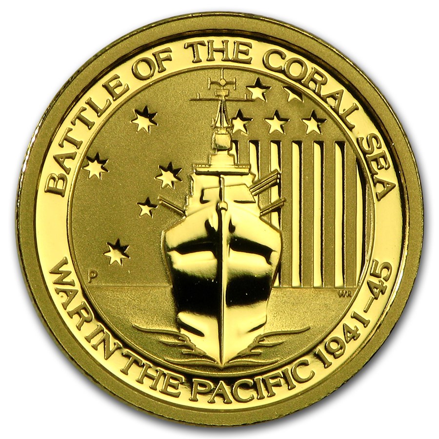 2015 Australia 1/10 oz Gold Battle of the Coral Sea BU