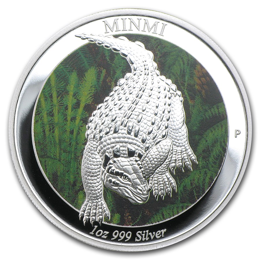 2015 Australia 1 oz Silver Age of Dinosaurs Proof (Minmi)