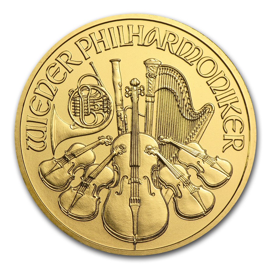 2015 Austria 1/25 oz Gold Philharmonic BU