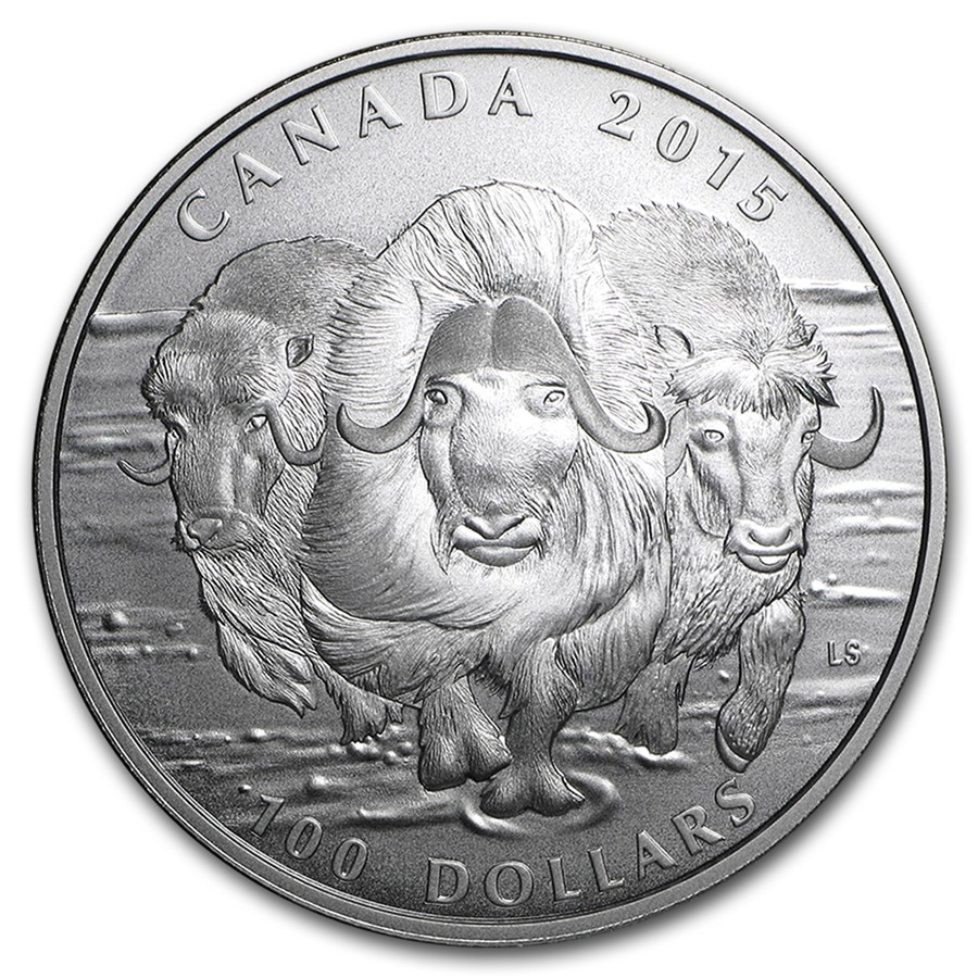 Buy 2015 Canada 1 oz Silver $100 for $100 Musk Ox | APMEX