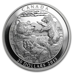 Buy 2015 Canada 1 oz Silver Grizzly Bear Clan | APMEX