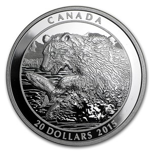 Buy 2015 Canada 1 oz Silver Grizzly The Catch | APMEX