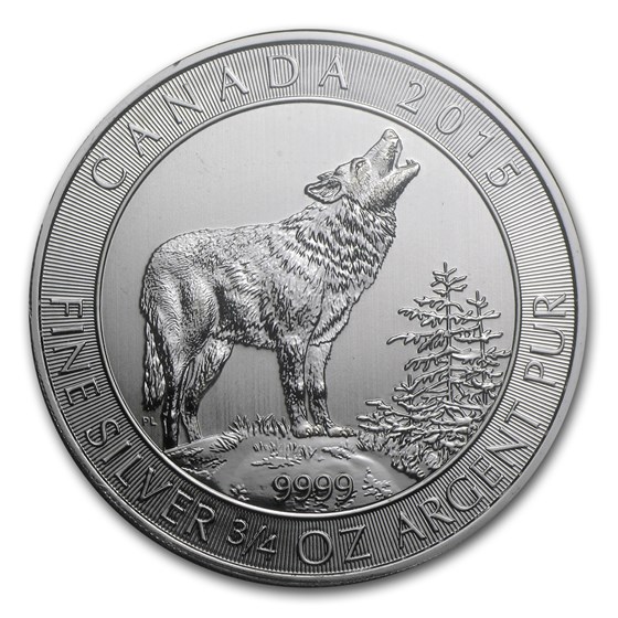 Buy 2015 Canada 3/4 oz Silver Grey Wolf MS-69 PCGS (FirstStrike®s) | APMEX