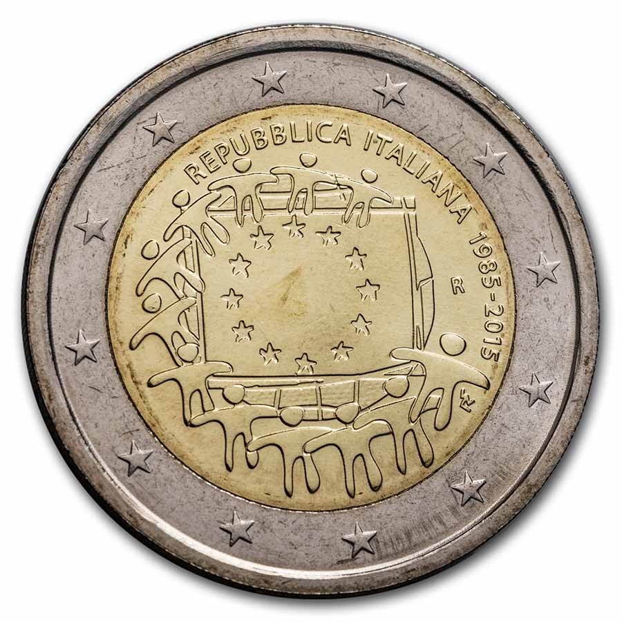 2015 Italy 2 Euro EU Flag BU