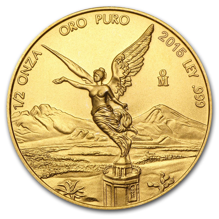 2015 Mexico 1/2 oz Gold Libertad BU